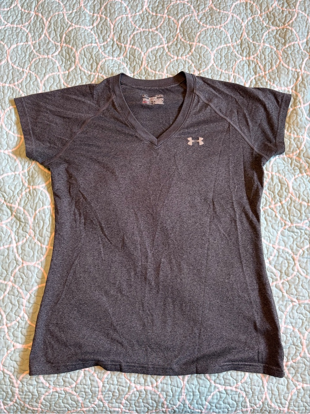 Under Armour Women's Dark Gray V-Neck Performance Tee